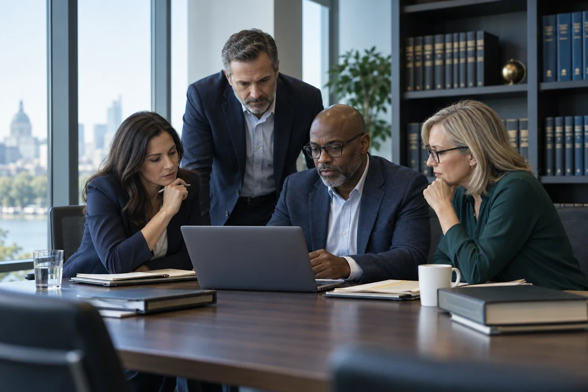 Professional-services team retrieving governed knowledge